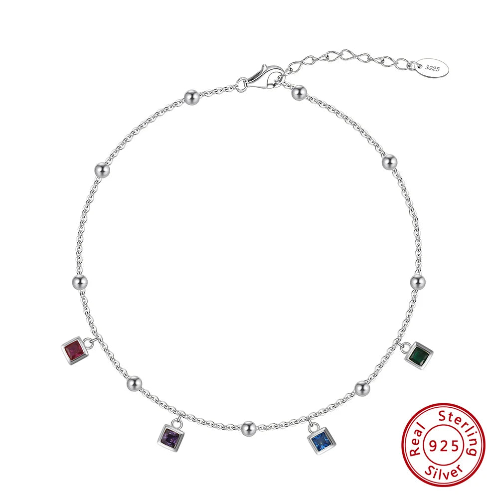 Women Multi-Gem Anklet | Eulalia