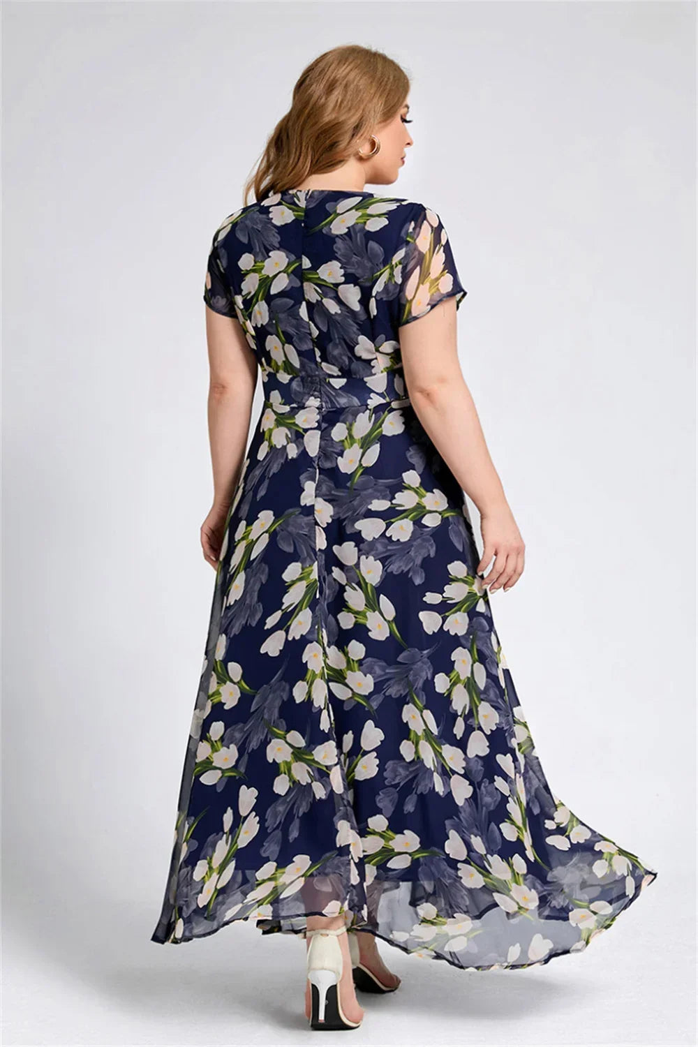 Women Floral Chiffon Maxi Dress | Gabriella