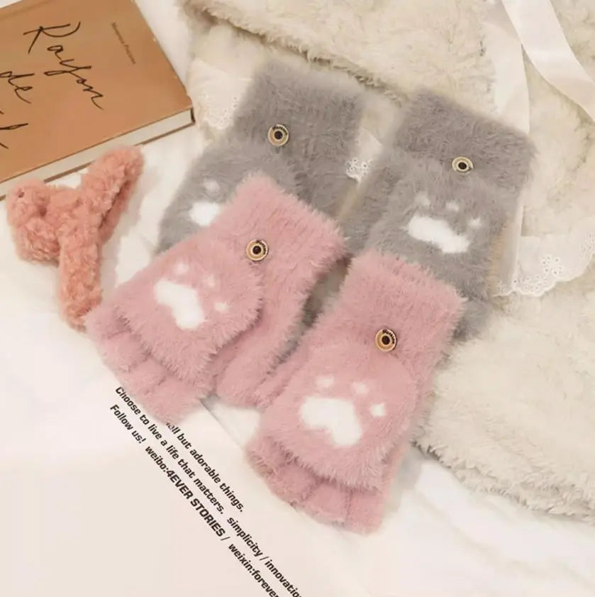 Harriet - Flip Mink Mittens for Women - Soft & Convertible