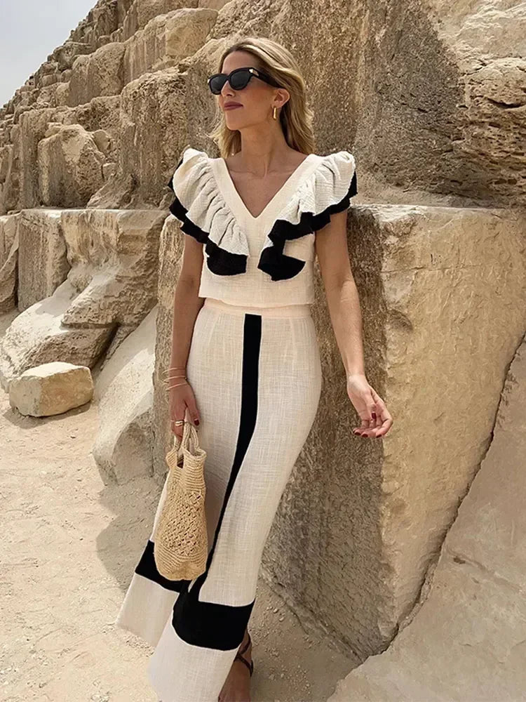 Women Ruffled Midi Dress | Melissa