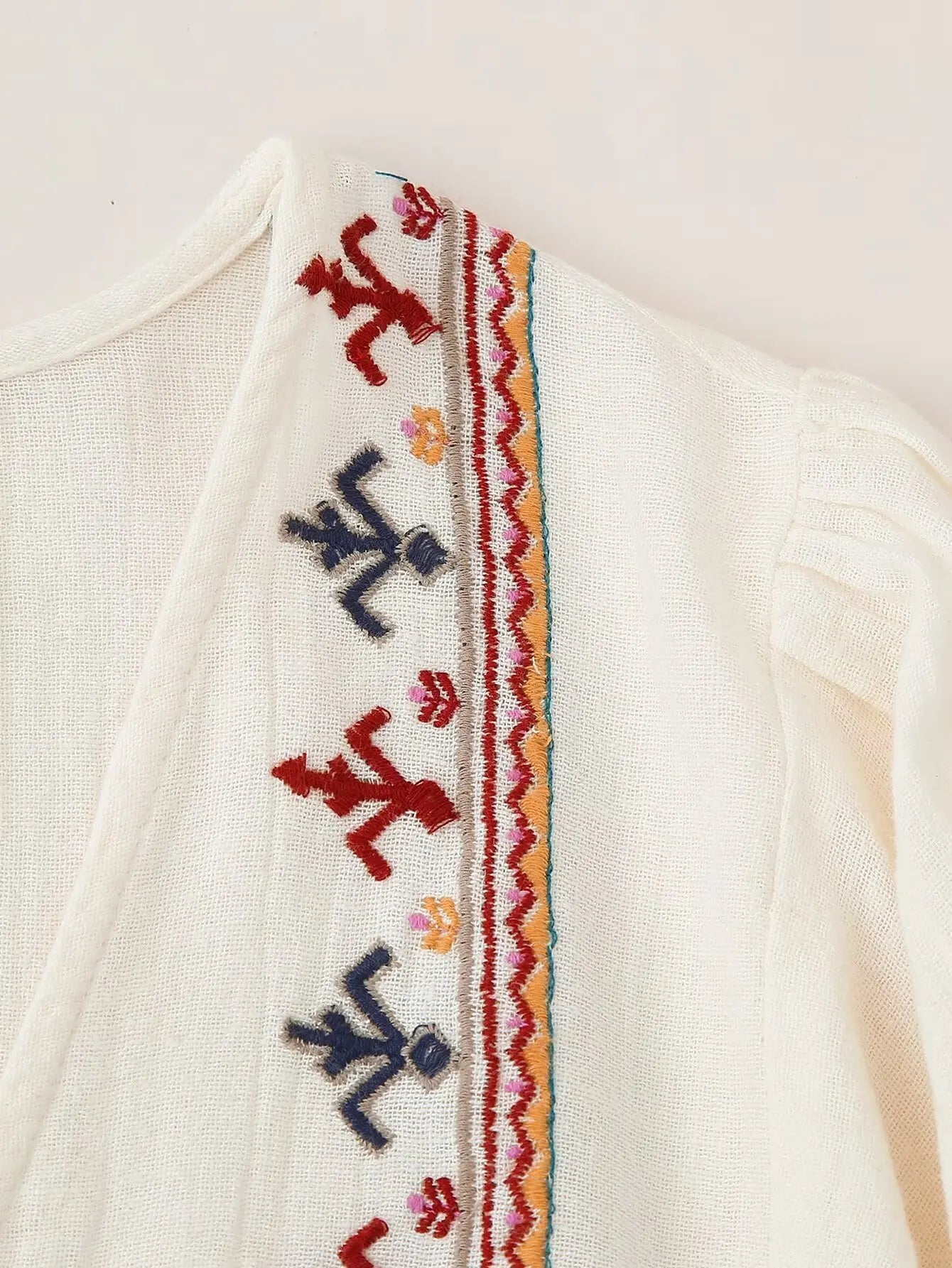 Women Embroidery Boho Mini Dress | Delilah
