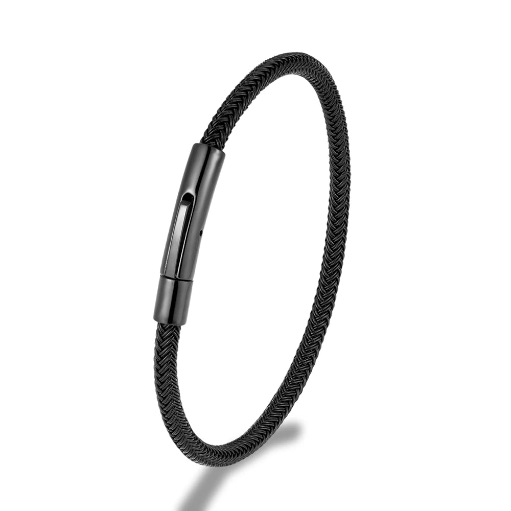 Men's Cuff Bracelet Steel Wire Rope | Classic Charm-5