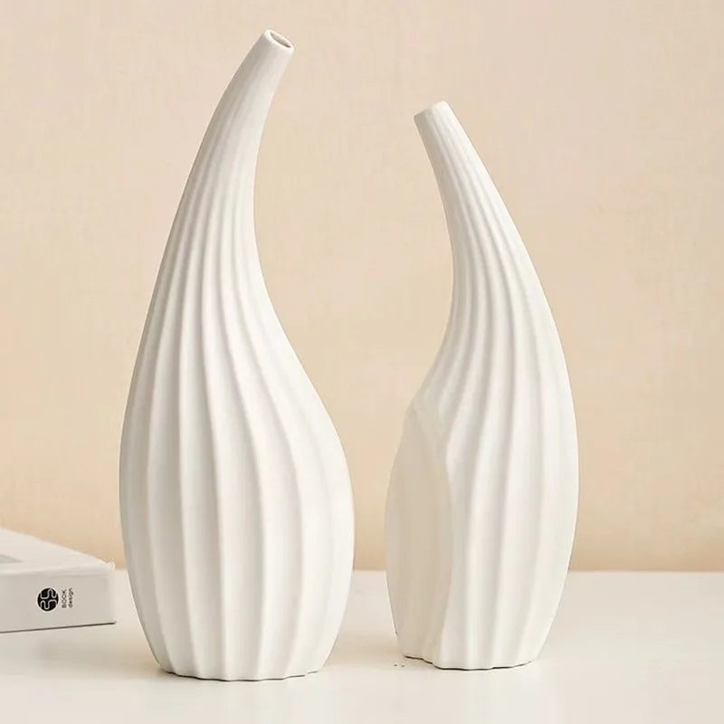Decorative Vase White Ceramic | Elegant Touch 4