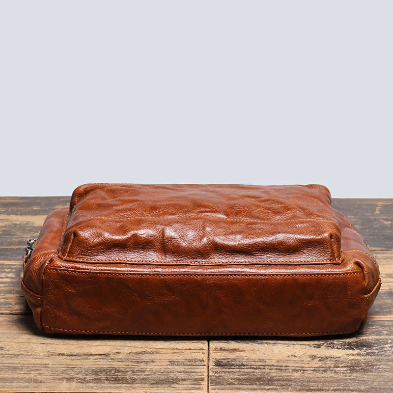 Men Vintage Leather Crossbody Bag | Owen