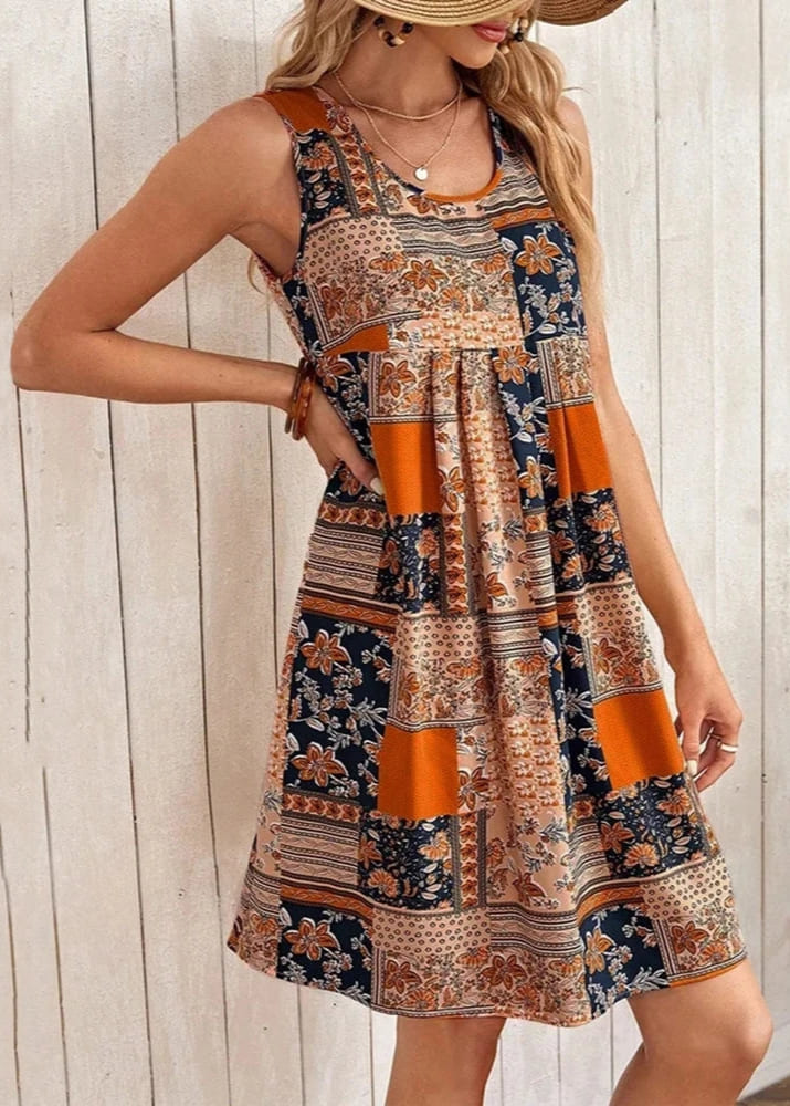 Women Summer Maxi Dress Blue Lightweight Fabric | Deidre-5