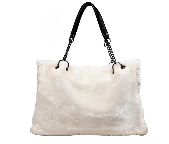 Women Soft Faux Fur Tote Bag | Tara