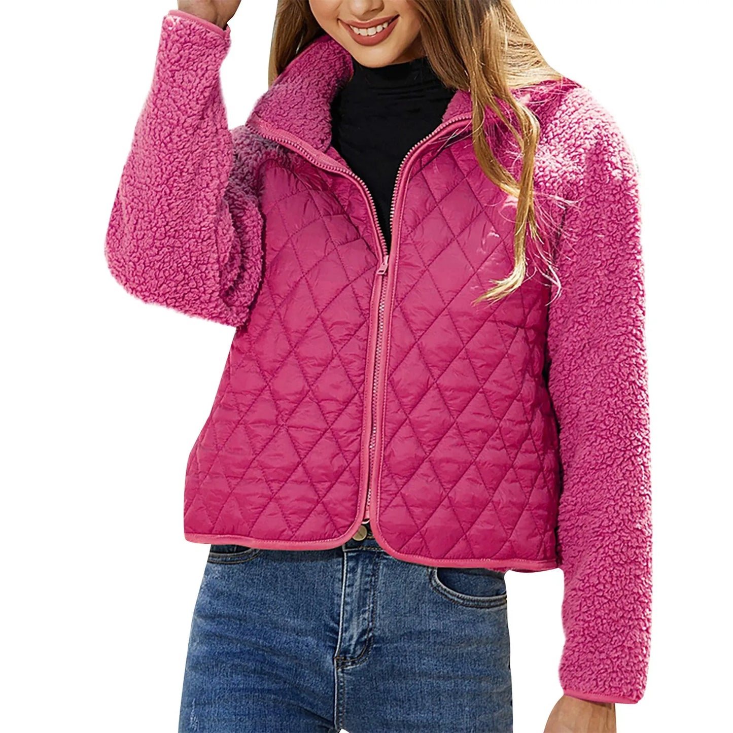 Women Quilted Sherpa Jacket | Winslet