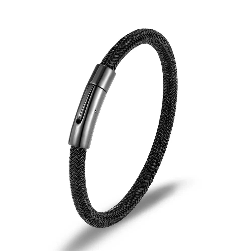 Variant image for Men's Cuff Bracelet Steel Wire Rope | Classic Charm-16