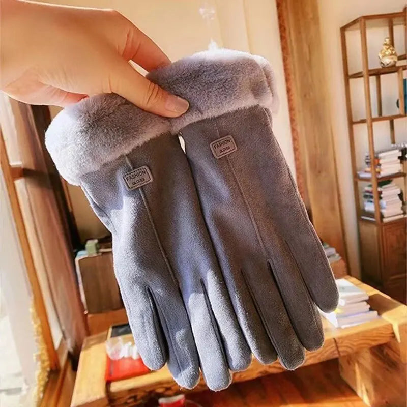Women Elegant Faux Fur Winter Gloves | Marie