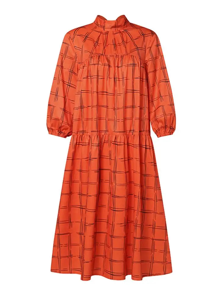 Women Bold Checkered Midi Dress | Calista
