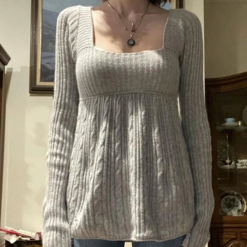 Women Vintage Lace Knit Top | Shaira