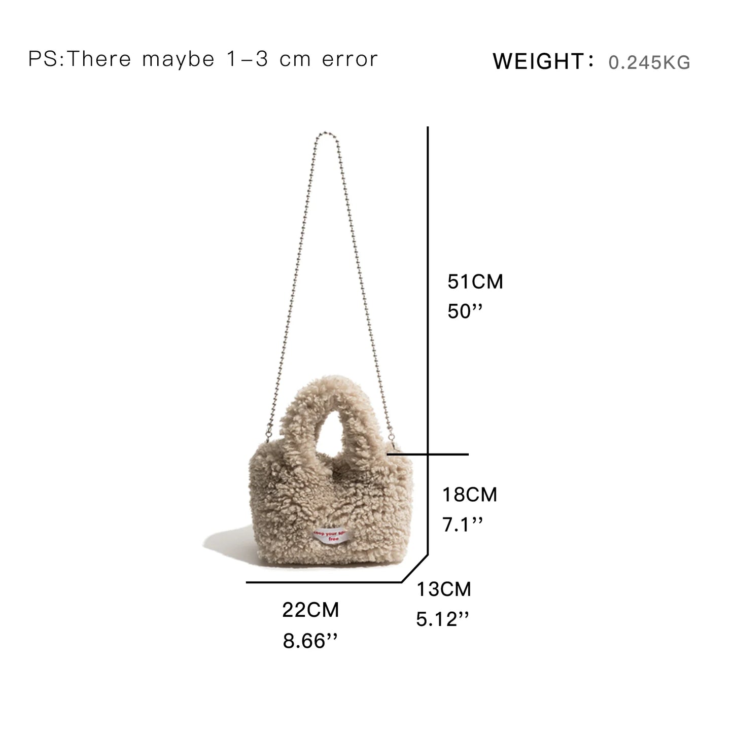 Women Faux Lamb Satchel Mini Bag | Paith