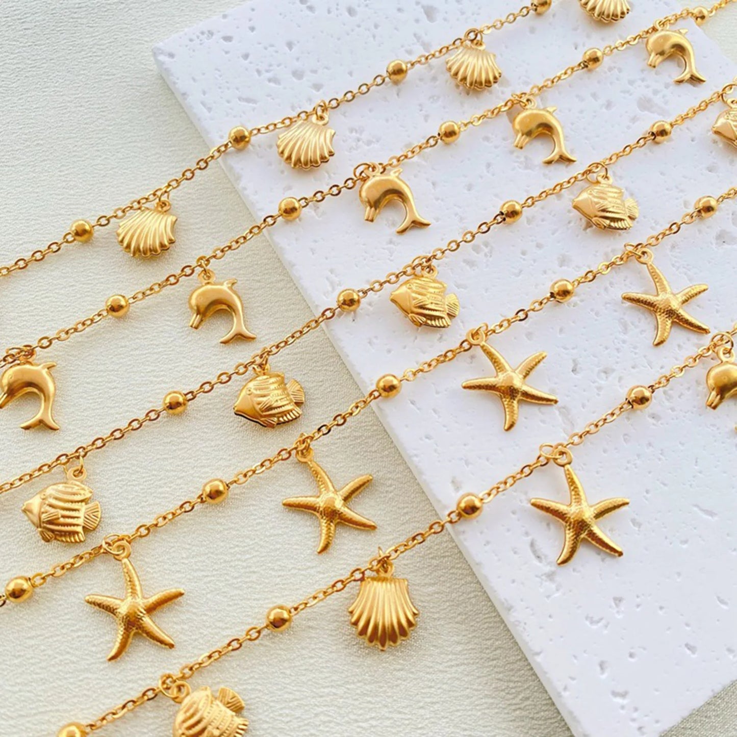 Women Gold Charm Anklet | Celestine
