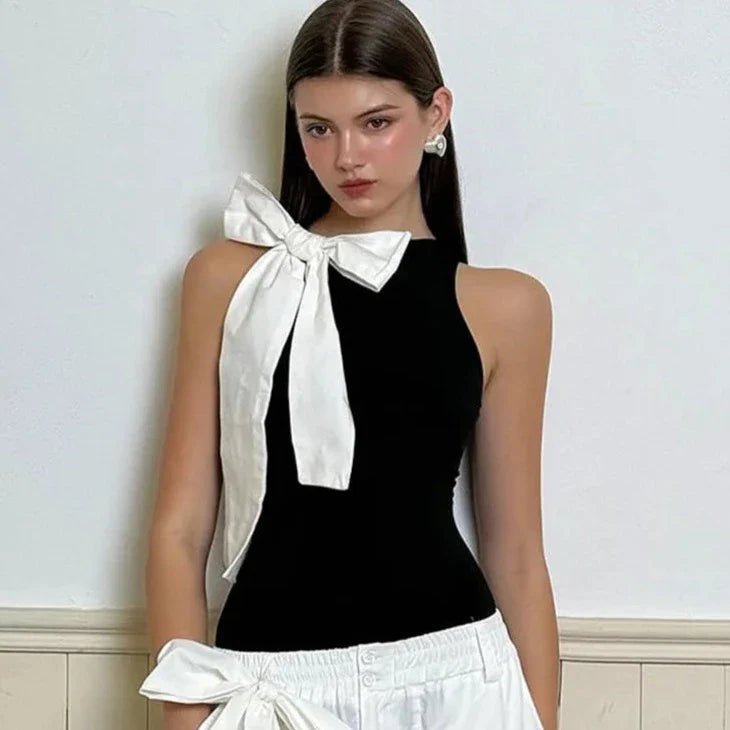 Women Big Bow Bodysuit | Nadine