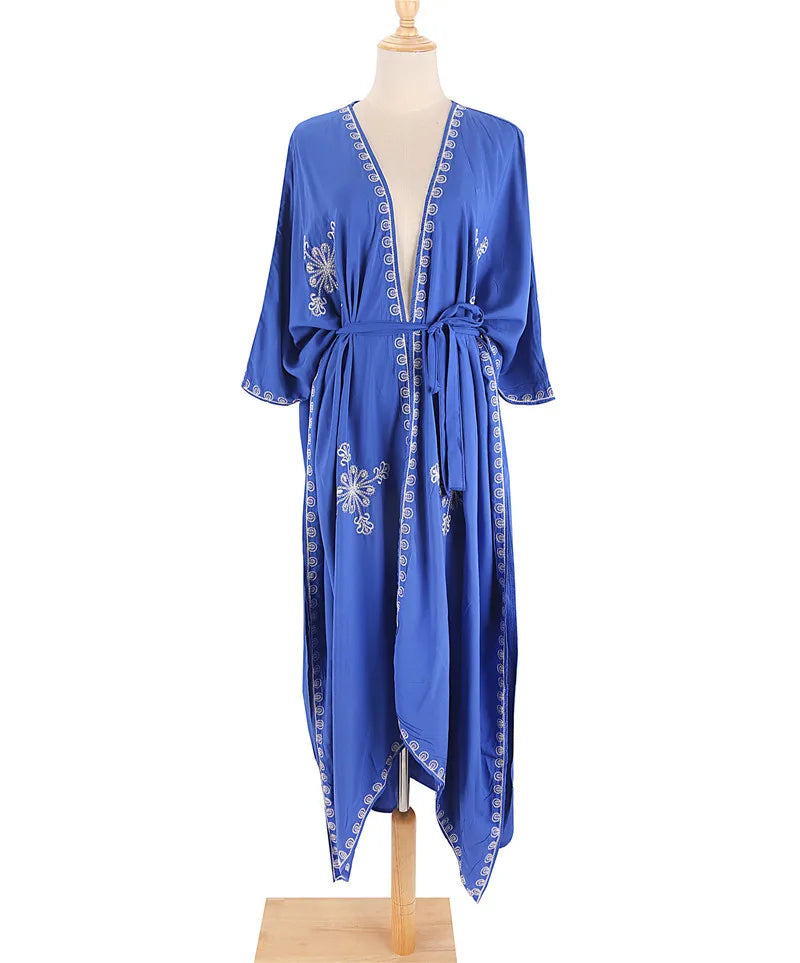 Variant image for Women Kimono Cardigan Army Green Acetate | Summer Breeze-4