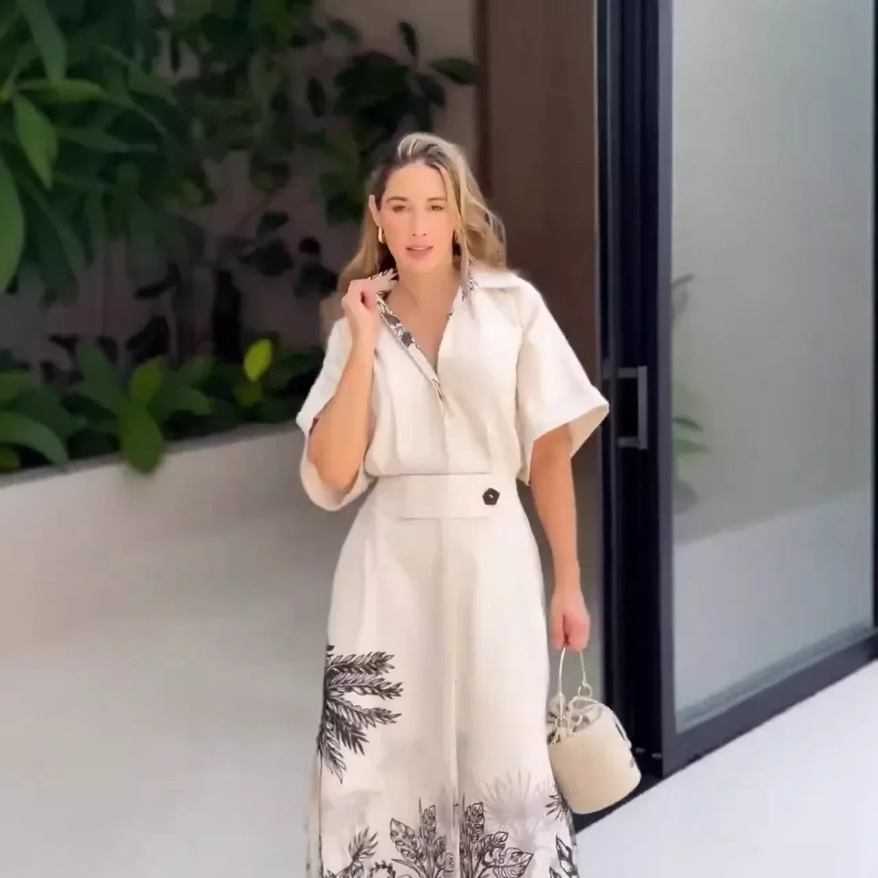 Printed Shirt Dress | Cassidy