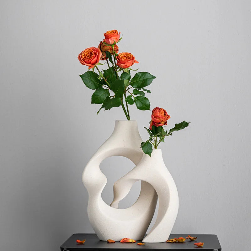 White Ceramic Decorative Vase | Elegance 4