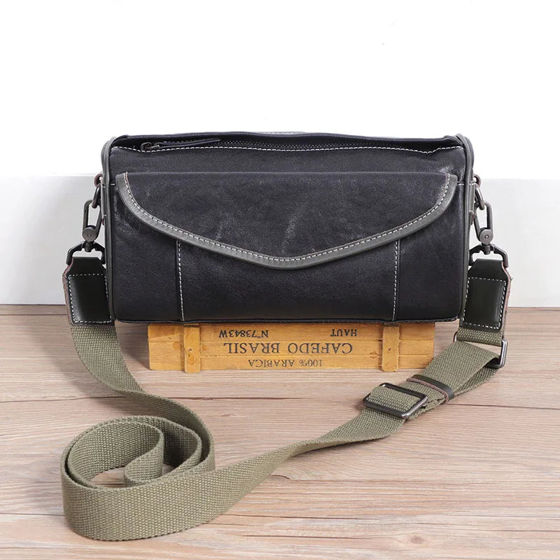 Men Vintage Leather Shoulder Bag | Elias