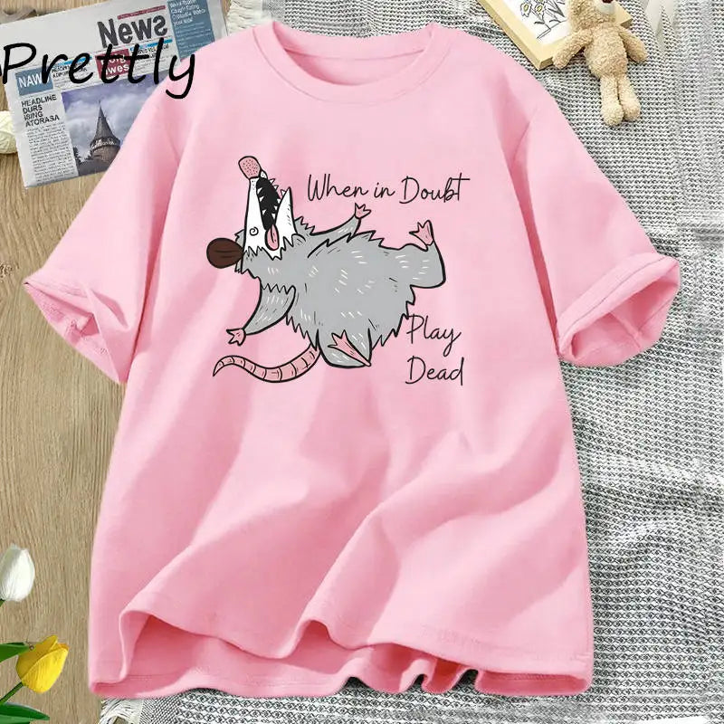 Variant image for Unisex T Shirt White Cotton | Funny Possum-9
