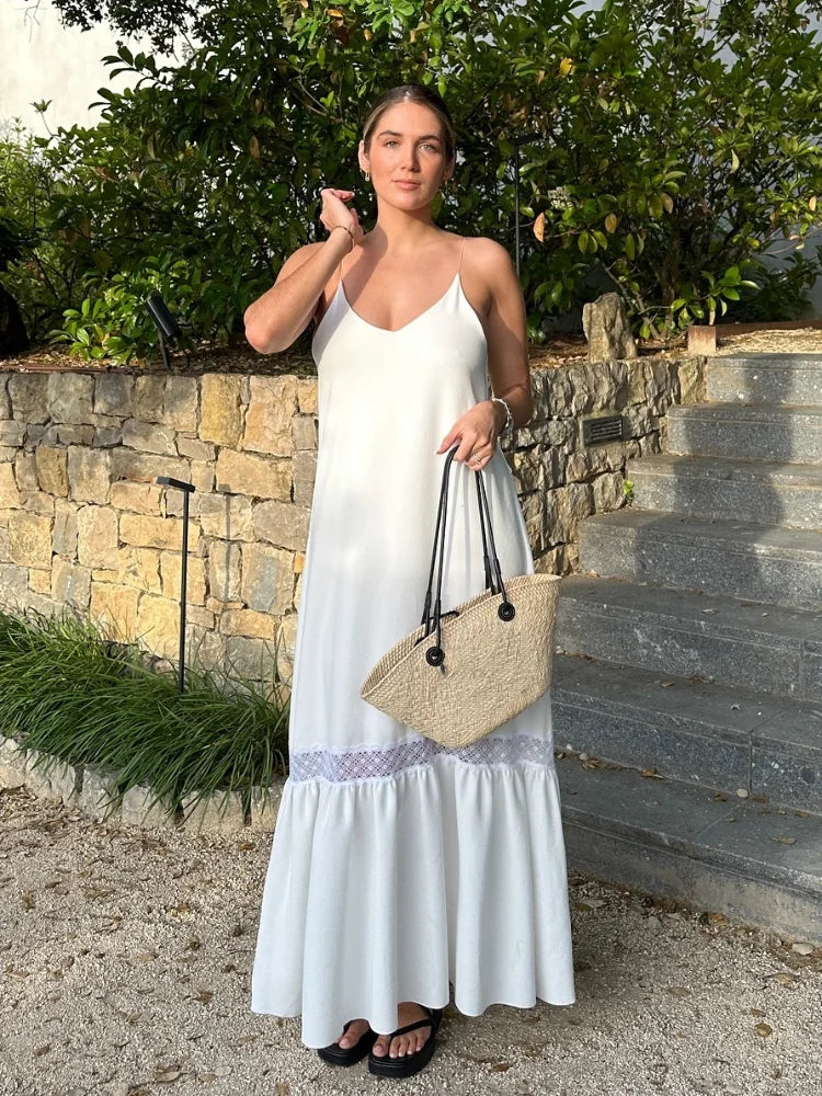Women Flowy Lace Maxi Dress | Jovanna