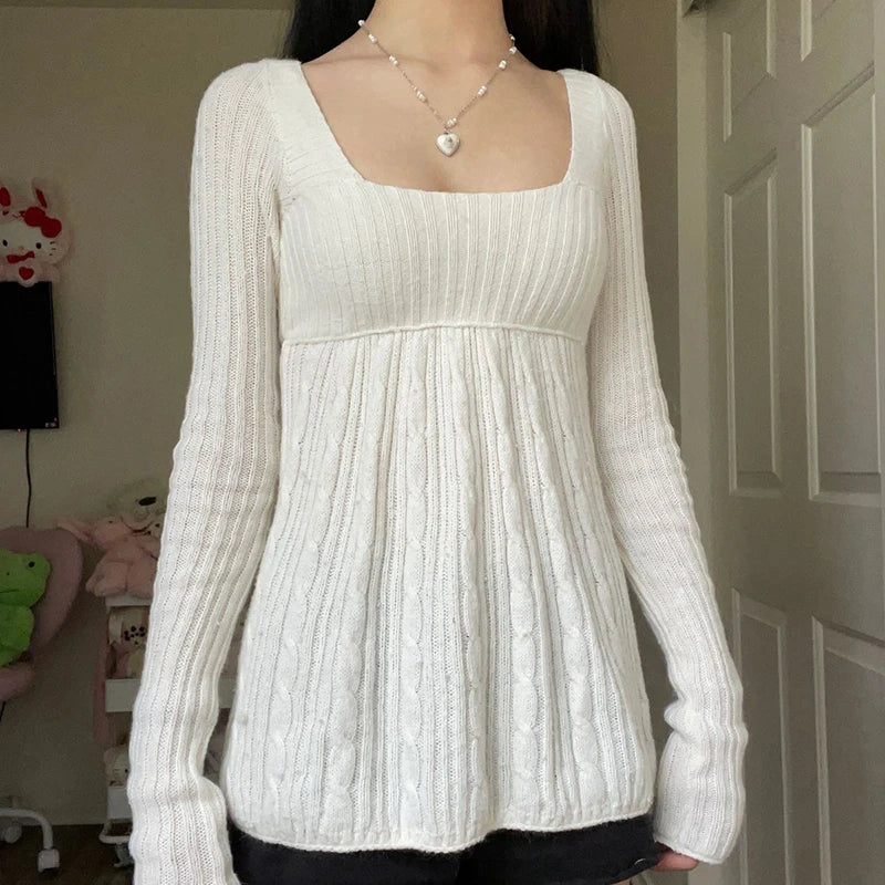 Women Vintage Lace Knit Top | Shaira