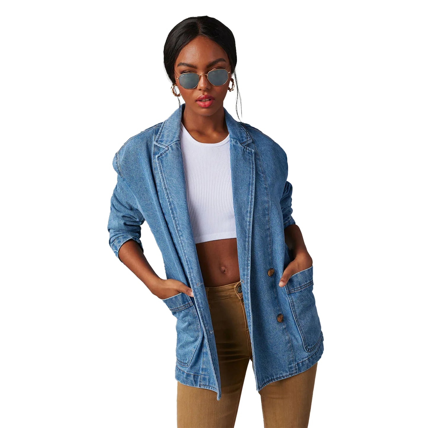 Men's Jacket Light Wash Cotton | Urban Style-5