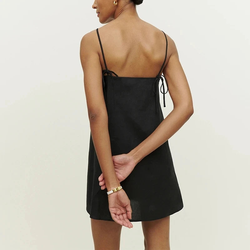 Women Tie-Back Slip Dress | Cornelia