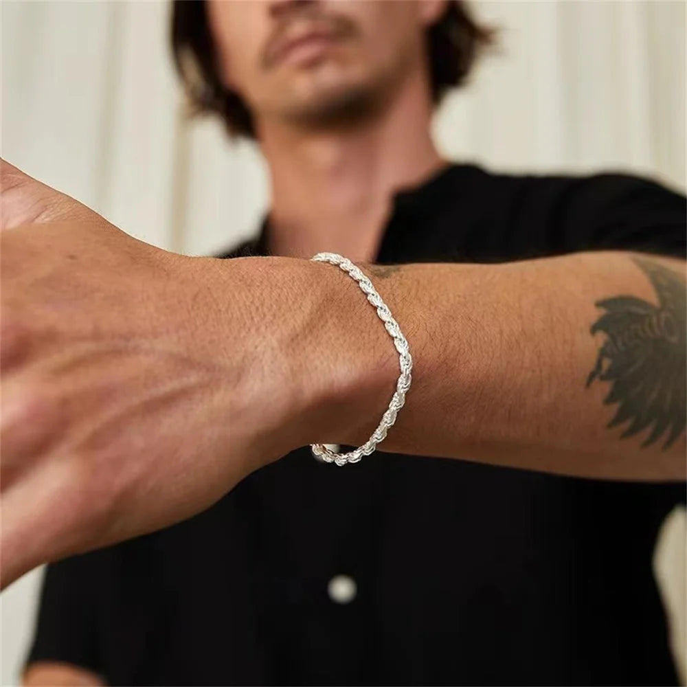 Men's Bracelet Gold Stainless Steel Twist Chain | Trendsetter-2