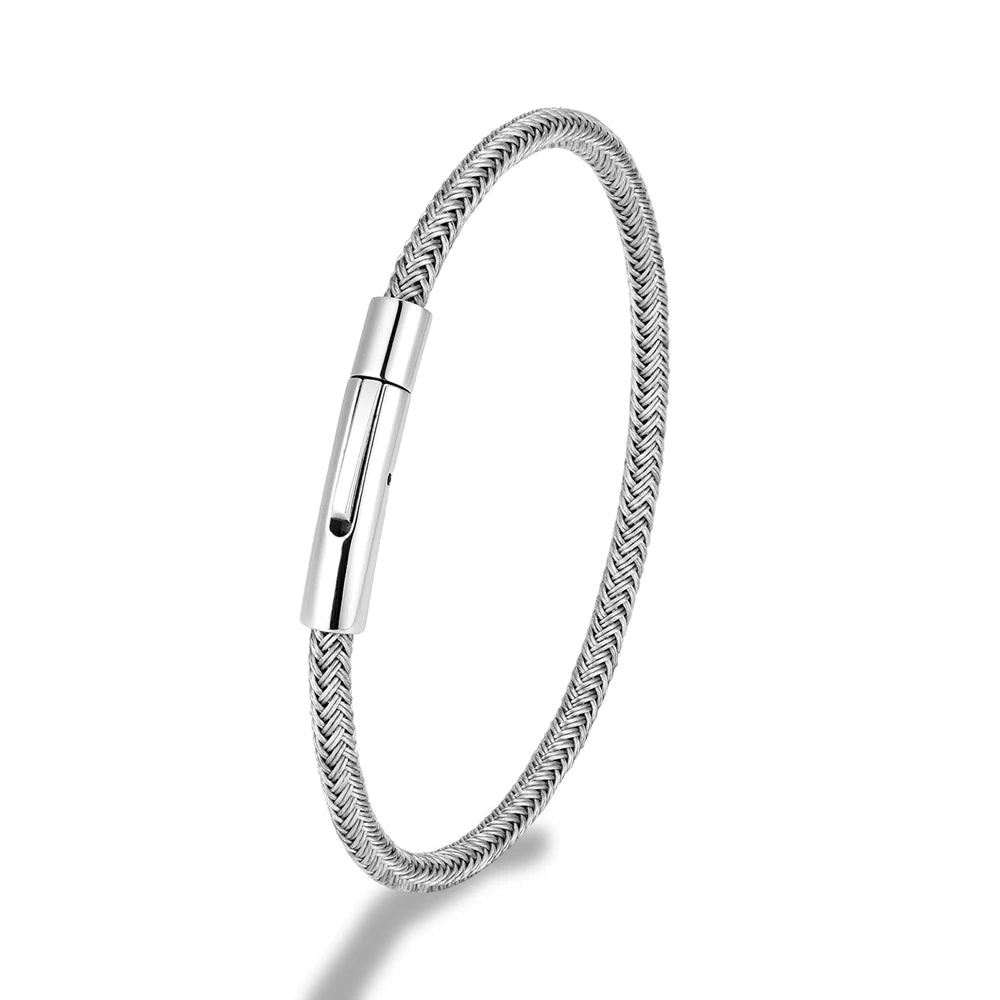Variant image for Men's Cuff Bracelet Steel Wire Rope | Classic Charm-2