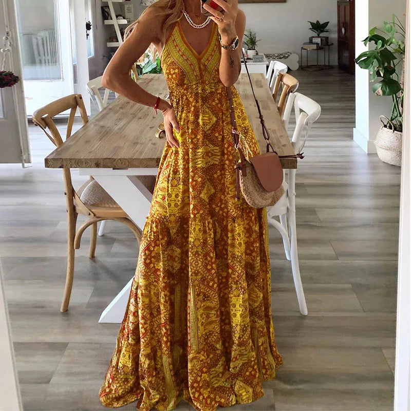Women Boho Printed Maxi Dress | Seraphina