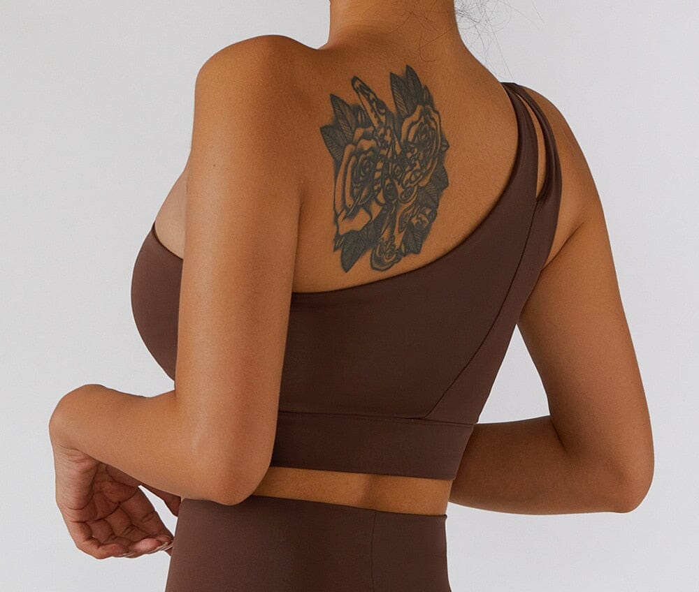 Women High Support Sports Bra Black Nylon Spandex | Active Stride-5
