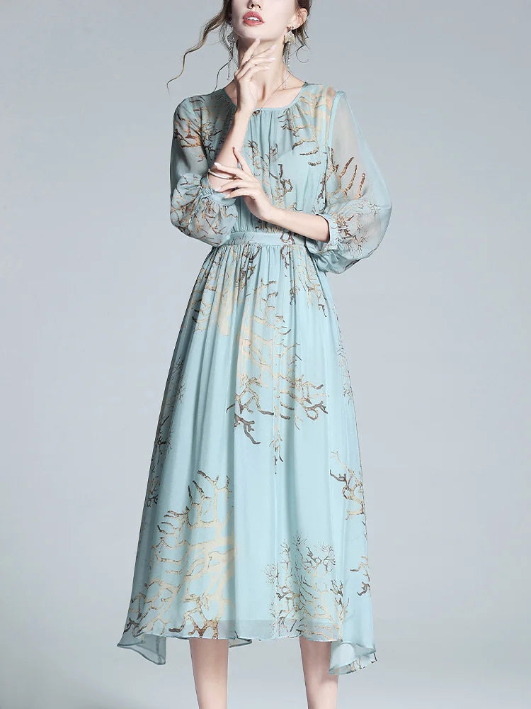 Elegant Embroidered Midi Dress | Maricel