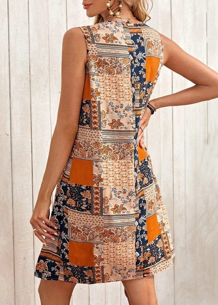 Women Summer Maxi Dress Blue Lightweight Fabric | Deidre-4