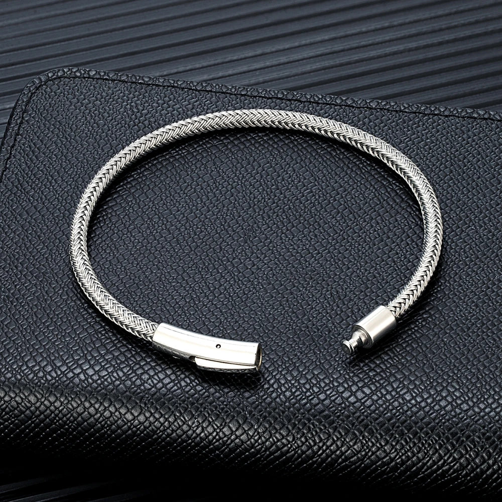 Men's Cuff Bracelet Steel Wire Rope | Classic Charm-2