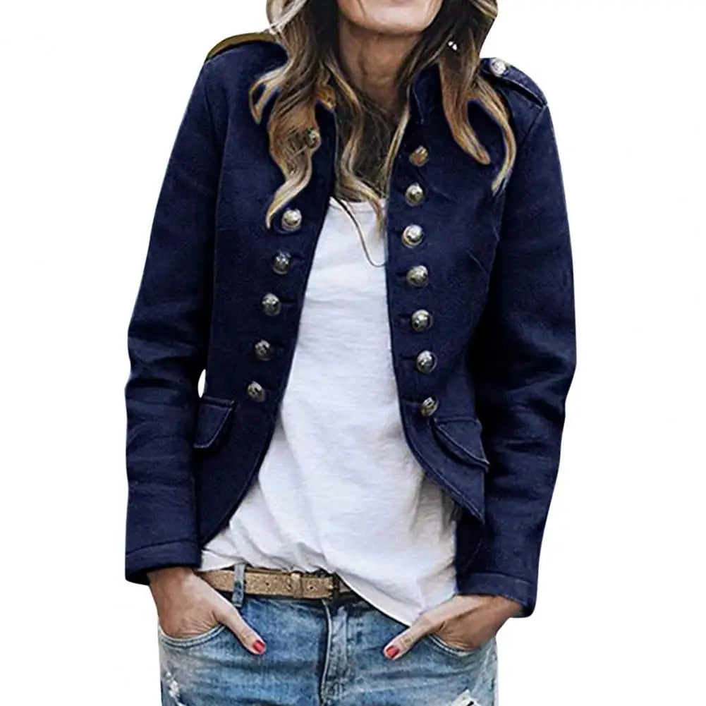 Women Double-Breasted Military Style Jacket | Janika