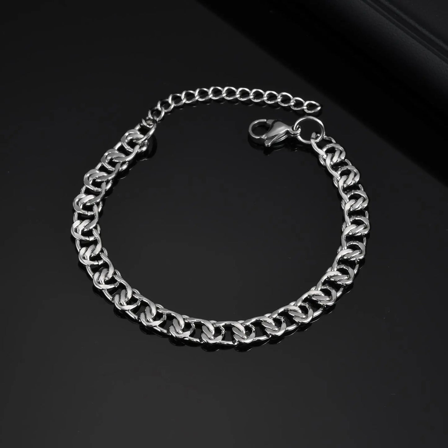 Men's Bracelet Black Stainless Steel Adjustable | Trendsetter-2
