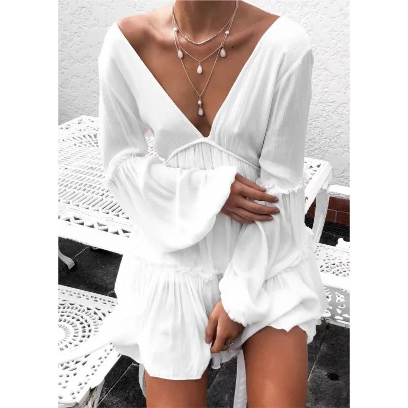 Women Bohemian Flowy Mini Dress | Herminia