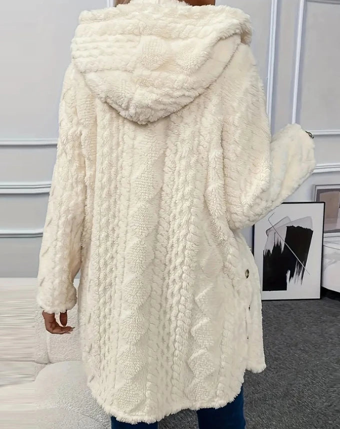Women Plush Hooded Coat | Trisha