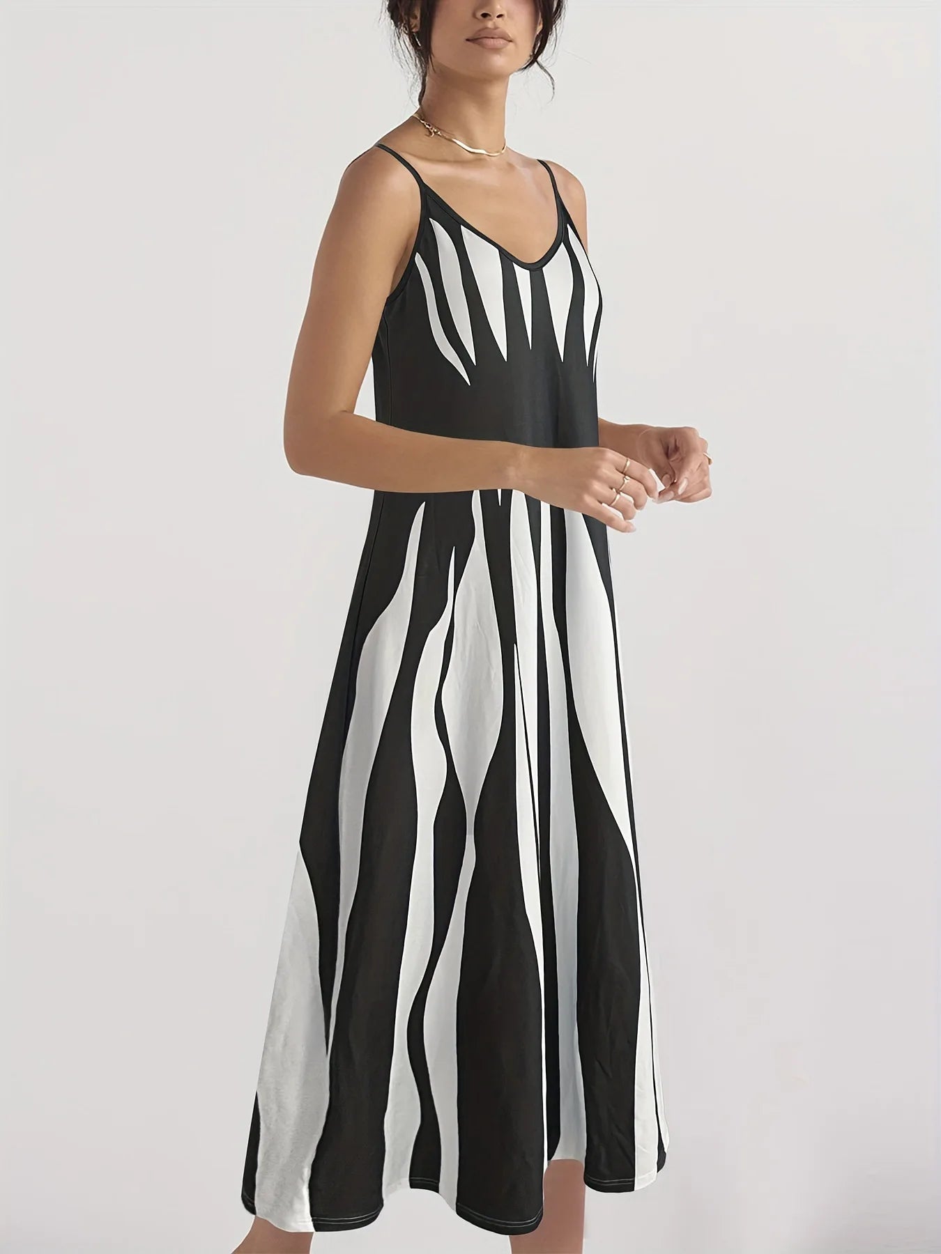 Women Striped Maxi Dress | Mariana