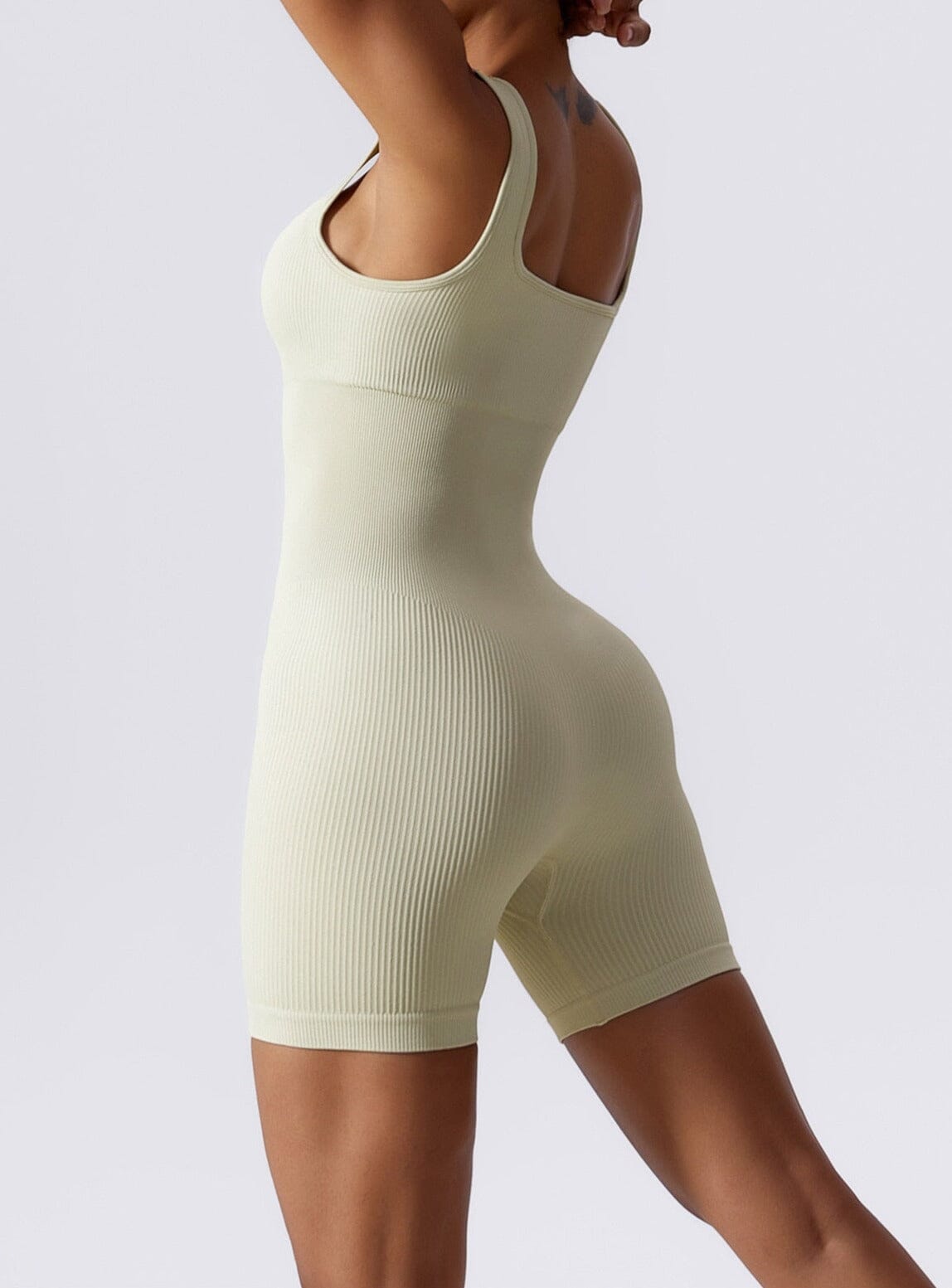 Women Seamless Jumpsuit Black Nylon | Active Flow-6