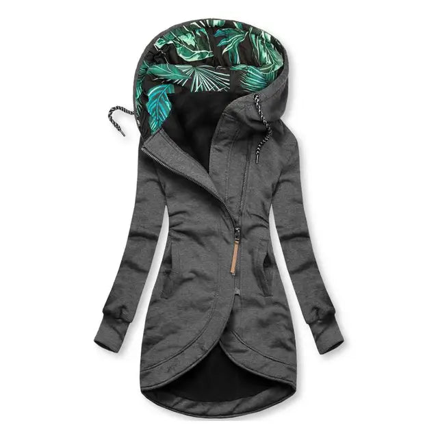 Women Asymmetrical Zip Hooded Jacket | Novella