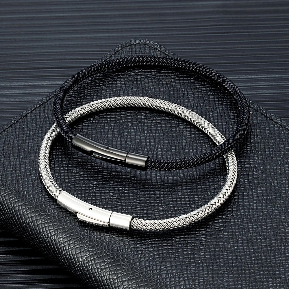 Men's Cuff Bracelet Steel Wire Rope | Classic Charm-1