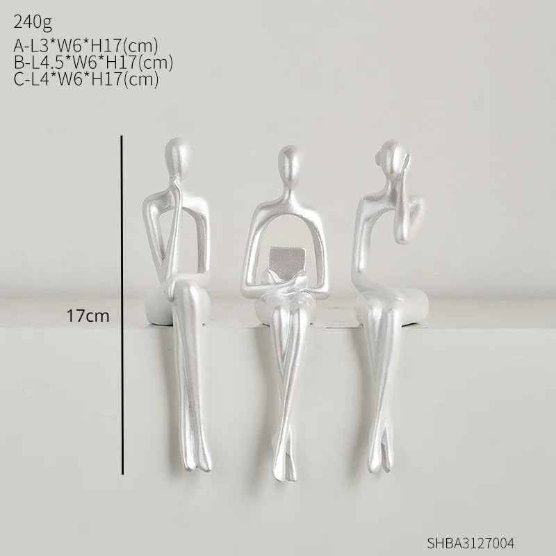 Home Decorative Sculpture Set Neutral Resin | Nordic Trio 6