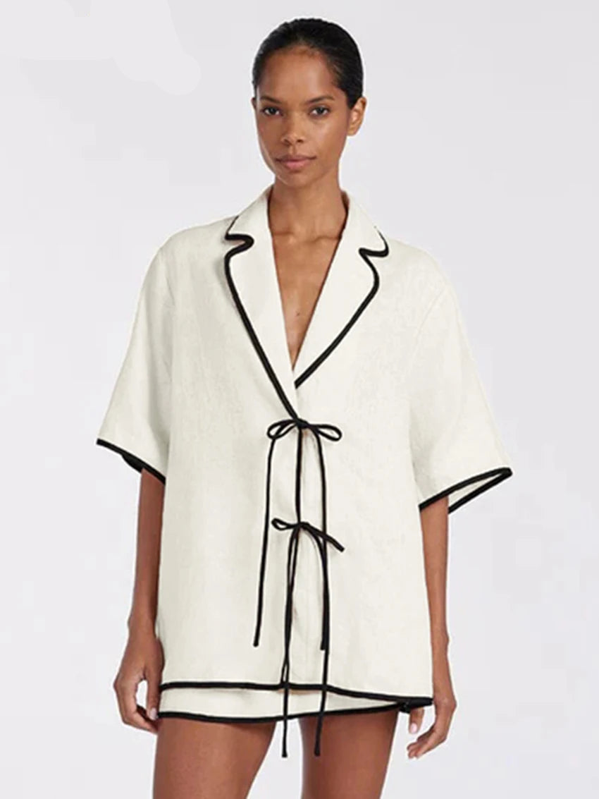 Women Relaxed Cotton Lounge Set | Isadora