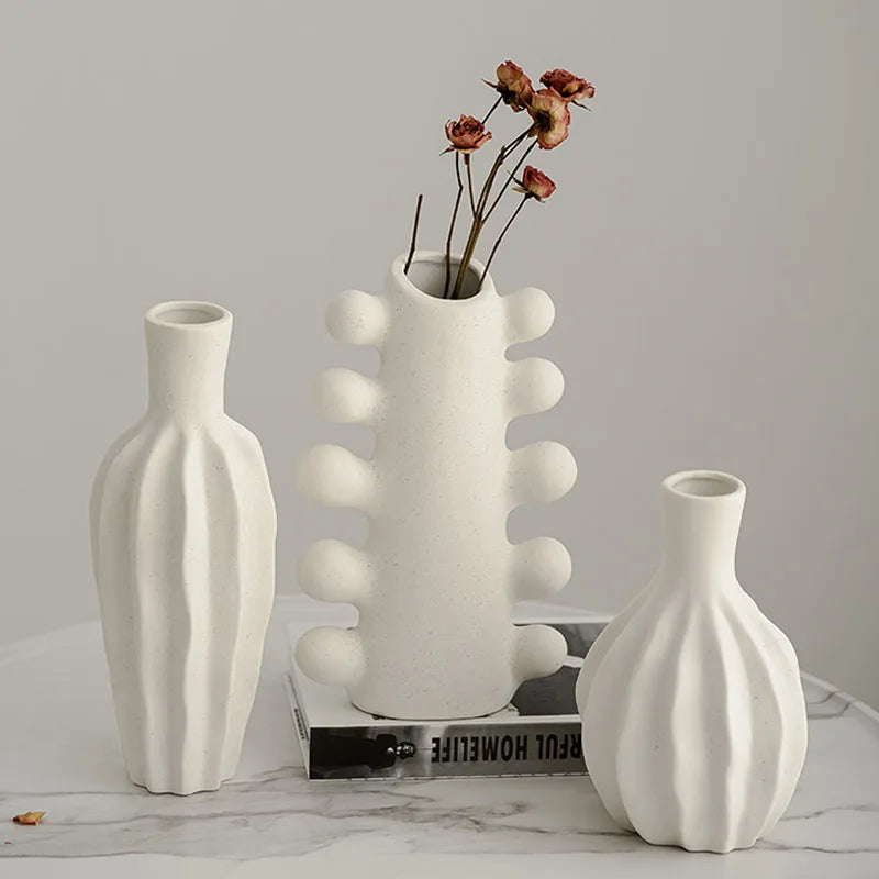 White Ceramic Decorative Vase | Elegance 3