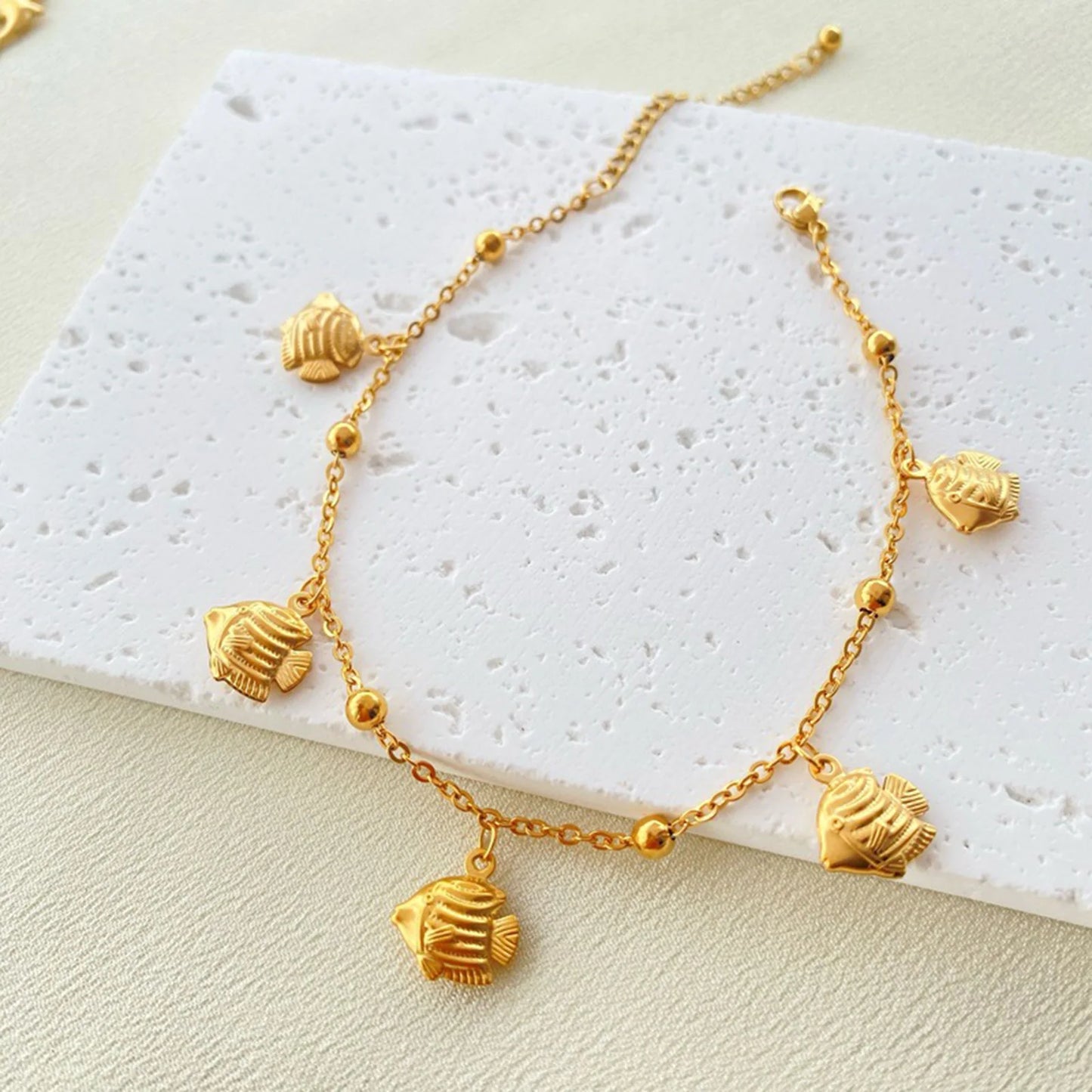 Women Gold Charm Anklet | Celestine