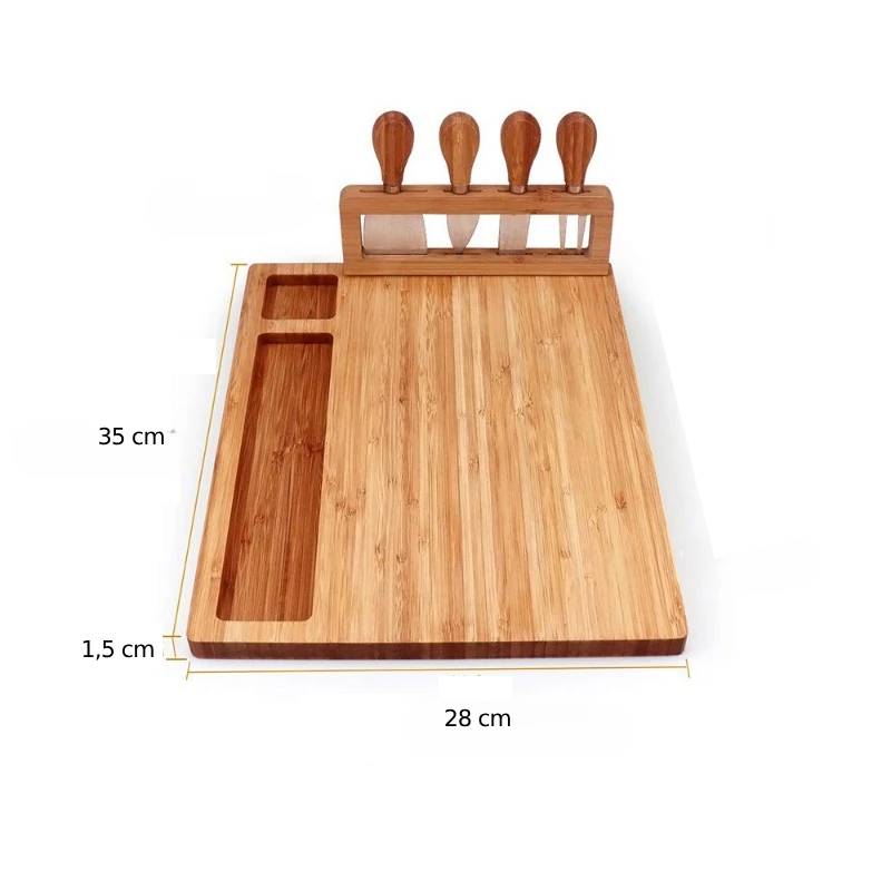 Cheese Board Set Bamboo with Stainless Steel Utensils | Elegant Entertainer 5