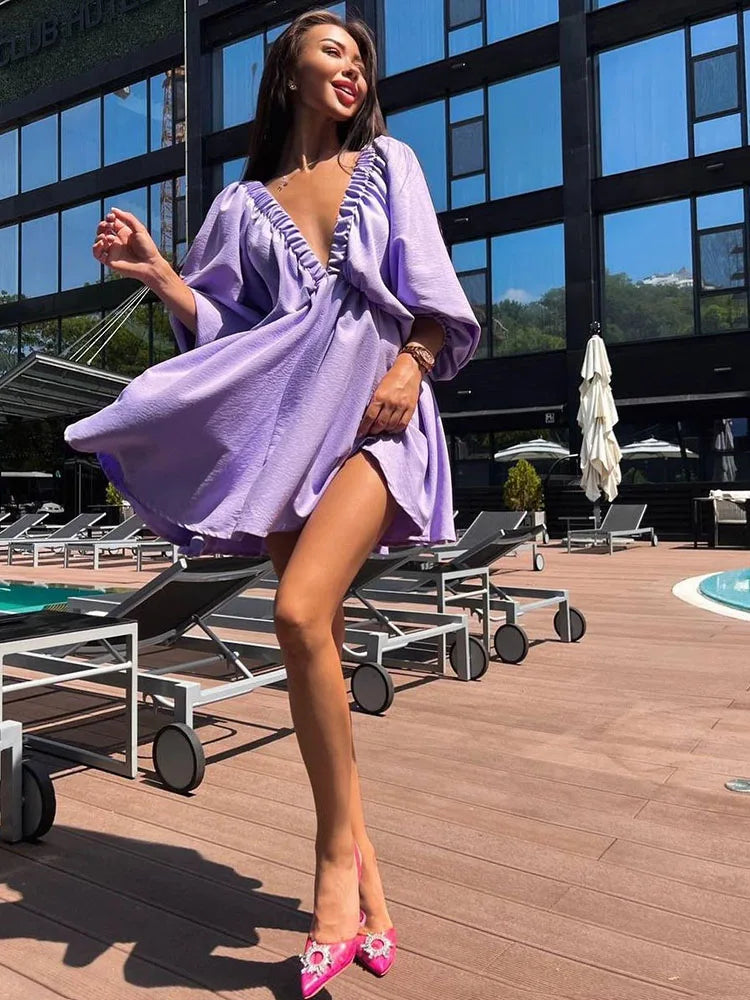Women Summer Long Sleeve Dress | Sadie
