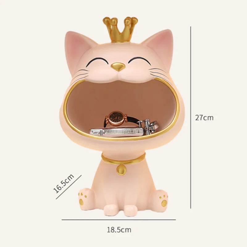 Variant image for Cat Organizer Sculpture Multi-Colored Resin | Whimsical Design-6