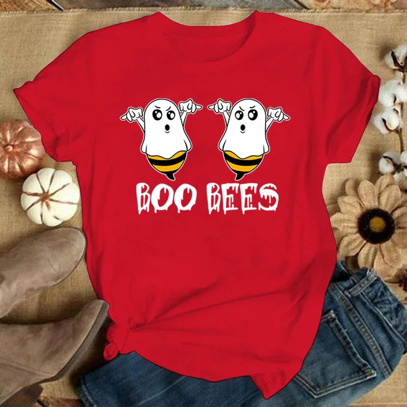 Variant image for Women T-Shirt Black Cotton | Boo Bees-45